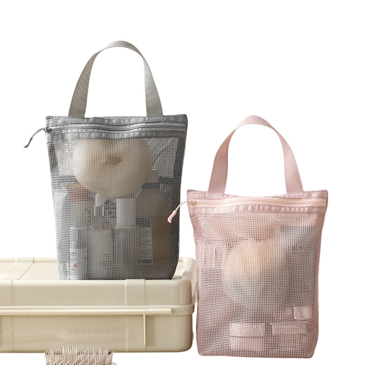 メッシュトイレタリーバッグ  大容量&携帯便利な洗面収納
