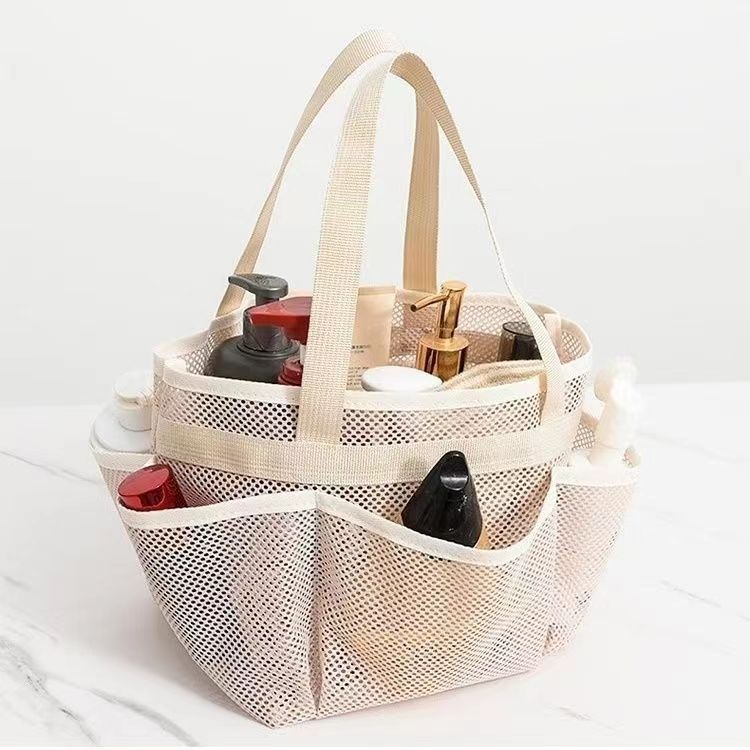 ポータブルメッシュビーチバッグ 軽量大容量の通気性抜群トート