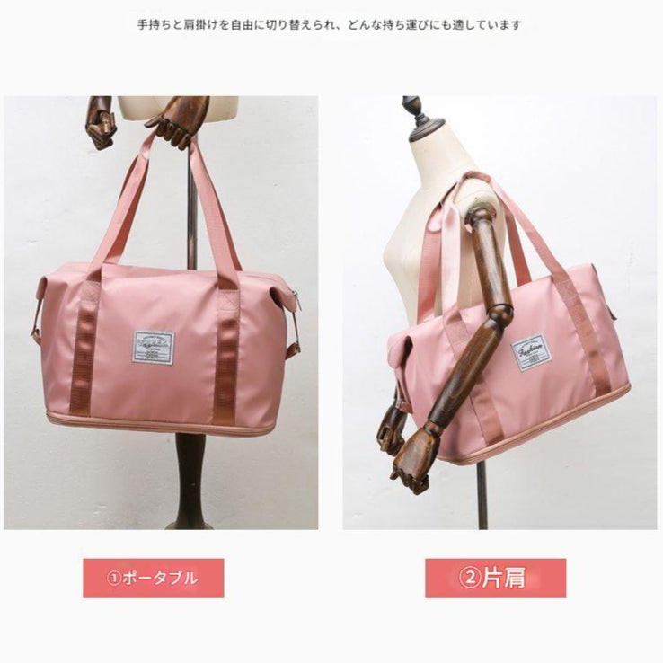 大容量トラベルバッグ レディース メンズ兼用 軽量ボストン