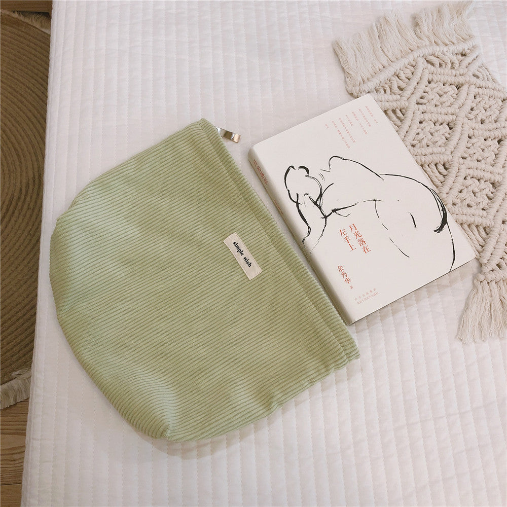 コーデュロイ 無地クラッチバッグ シンプルコーデュロイクラッチバッグ