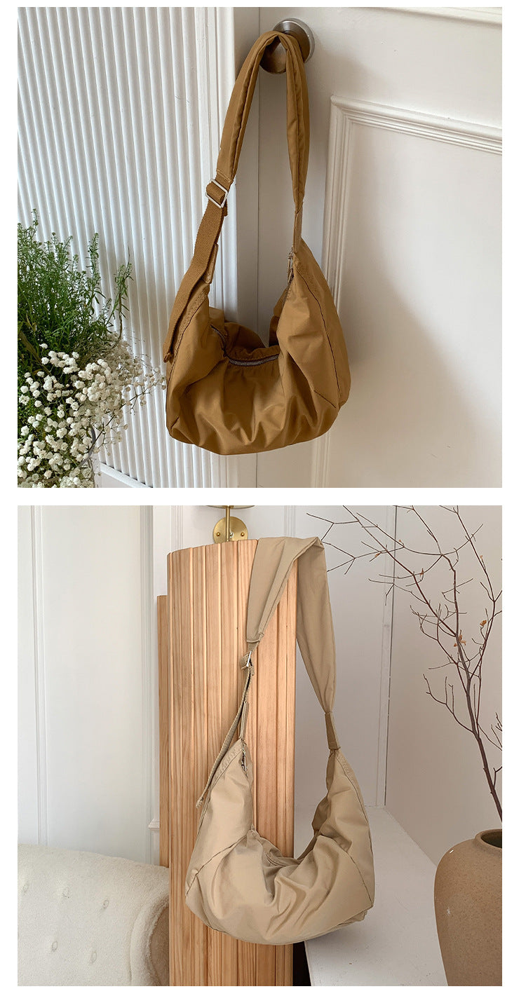 Spring/Summer Nylon Shoulder Bag (Lightweight/Large Capacity) - Women's/Casual