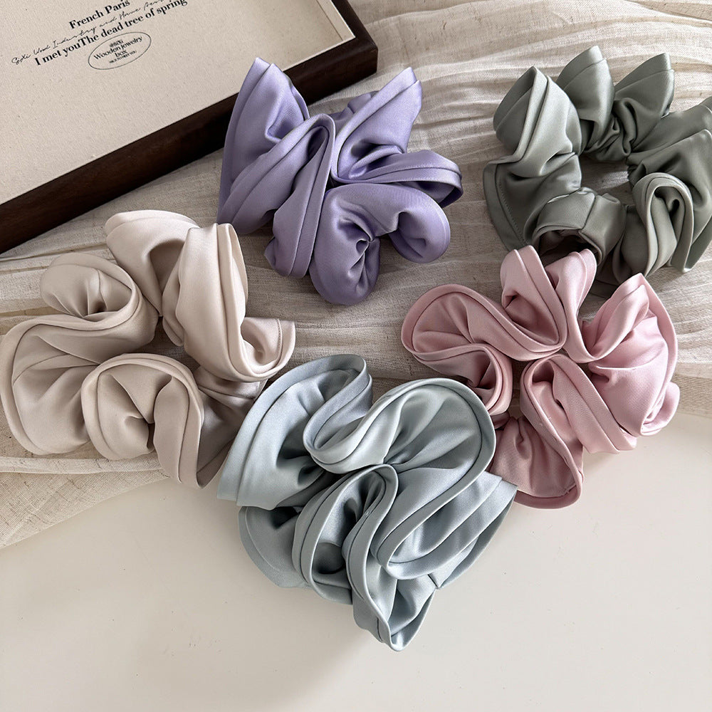 フランス風ハイエンド花つぼみ大腸ヘアリング&ライトエッジシュシュ