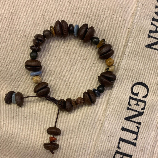 コーヒー豆 ブレスレット (DIY/ナチュラル) - 手作り/おしゃれ