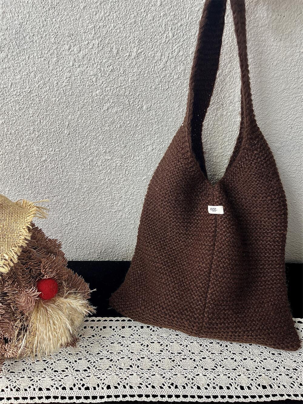 ニット ハンドバッグ (韓国風/ミニマル) - レディース/おしゃれ