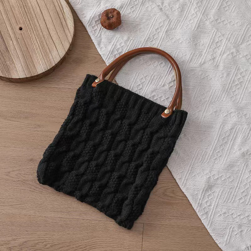 ニット ハンドバッグ (韓国風/オールシーズン可能) - レディース/通勤バッグ/おしゃれ