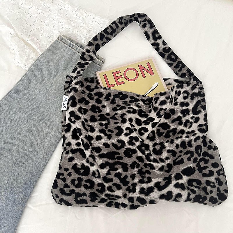 Floral canvas bag (large capacity/shoulder bag) - Korea/Women/Fashionable