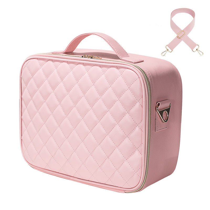 LED ミラー コスメ ボックス (12インチ/大容量) - 防水/旅行用/レディース