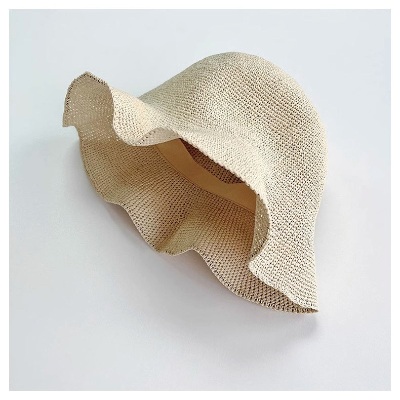 シンプル折りたたみ式 ペーパーニットサンハット 2025年新作