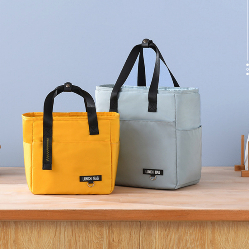 PEVA防水ランチバッグ大容量トート ポータブル断熱お弁当バッグオフィス向け