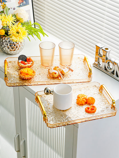 Tray A simple and elegant plastic tray Perfect for tea time in the dining room or living room Securely holds cups in place and has a non-slip coating for peace of mind