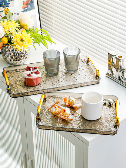 Tray A simple and elegant plastic tray Perfect for tea time in the dining room or living room Securely holds cups in place and has a non-slip coating for peace of mind