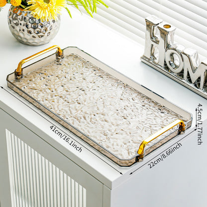 Tray A simple and elegant plastic tray Perfect for tea time in the dining room or living room Securely holds cups in place and has a non-slip coating for peace of mind