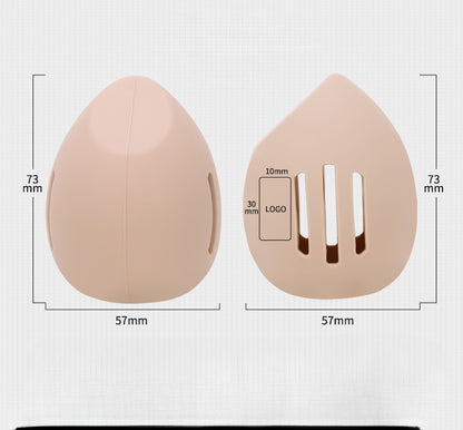 パフ ケース (シリコン/携帯/防塵) - メイクスポンジ/防水/通気性