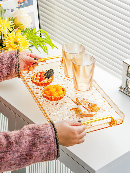 Tray A simple and elegant plastic tray Perfect for tea time in the dining room or living room Securely holds cups in place and has a non-slip coating for peace of mind