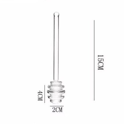 ガラス製 ハニースプーン (蜂蜜スプーン/ジャムスプーン) - (かわいい/長い柄)