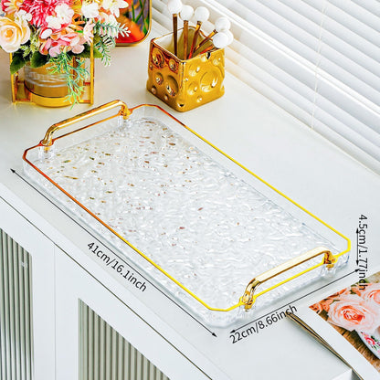 Tray A simple and elegant plastic tray Perfect for tea time in the dining room or living room Securely holds cups in place and has a non-slip coating for peace of mind